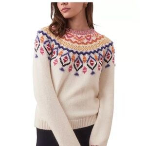 Marine Layer Shasta Crewneck Fair Isle Sweater -size S